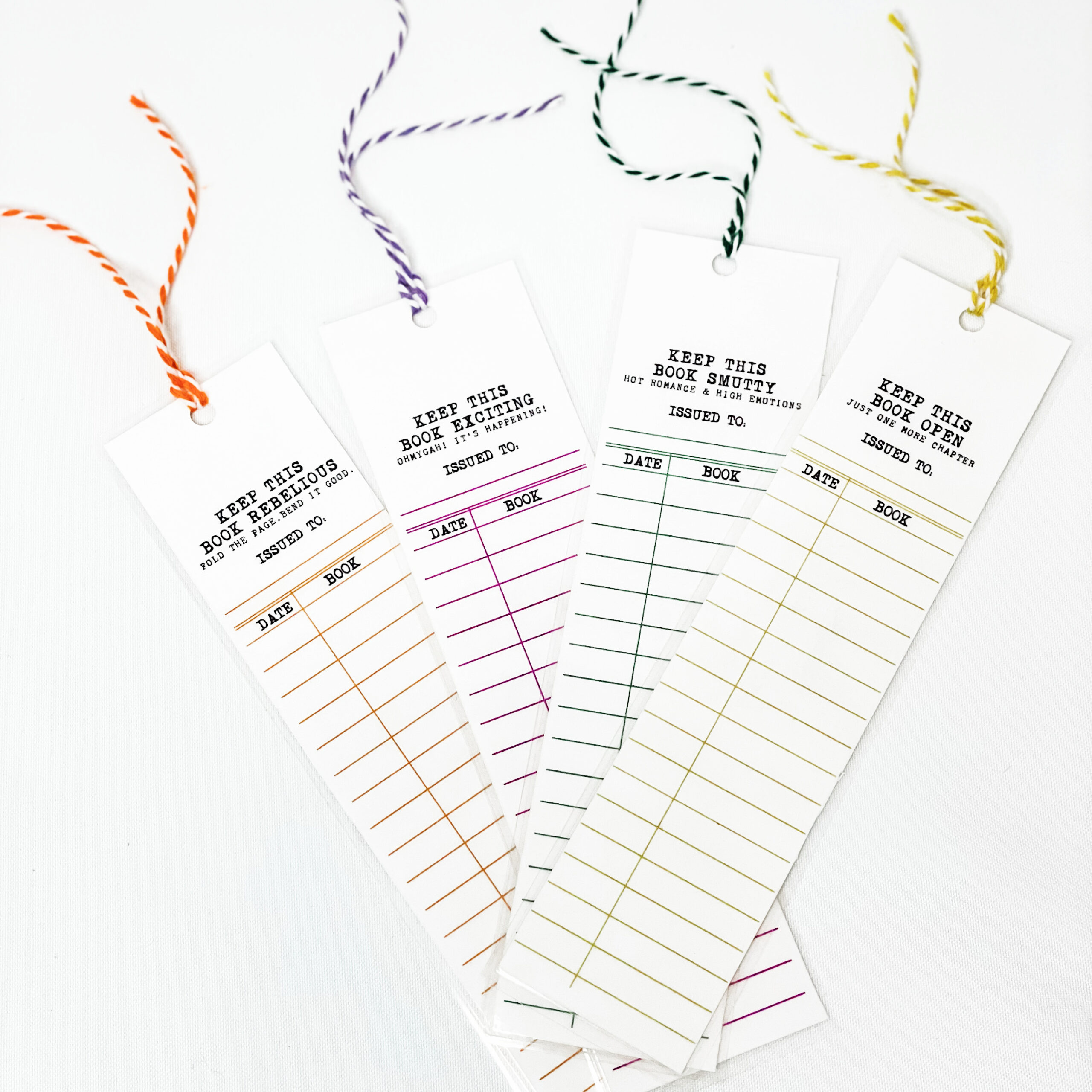 Library Checkout Card Bookmark Collection