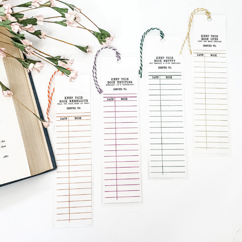 Library Checkout Card Bookmark Collection